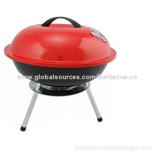 Apple-shaped Portable BBQ Grill, Made of Carbon Steel, 40cm Height, 0.5mm Baking Tray Thickness